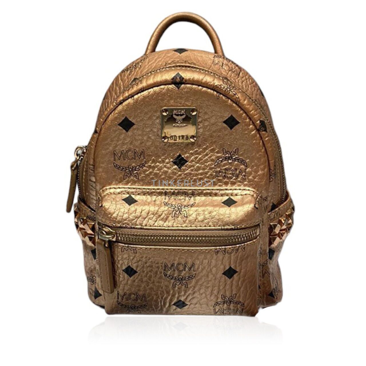 Mcm mini backpack rose gold sale